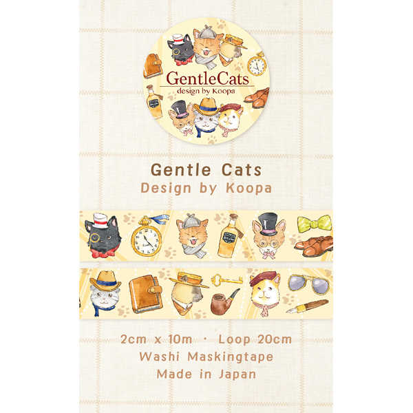 Gentle Casts マスキングテープ [森林落書き本(koopa)] 動物
