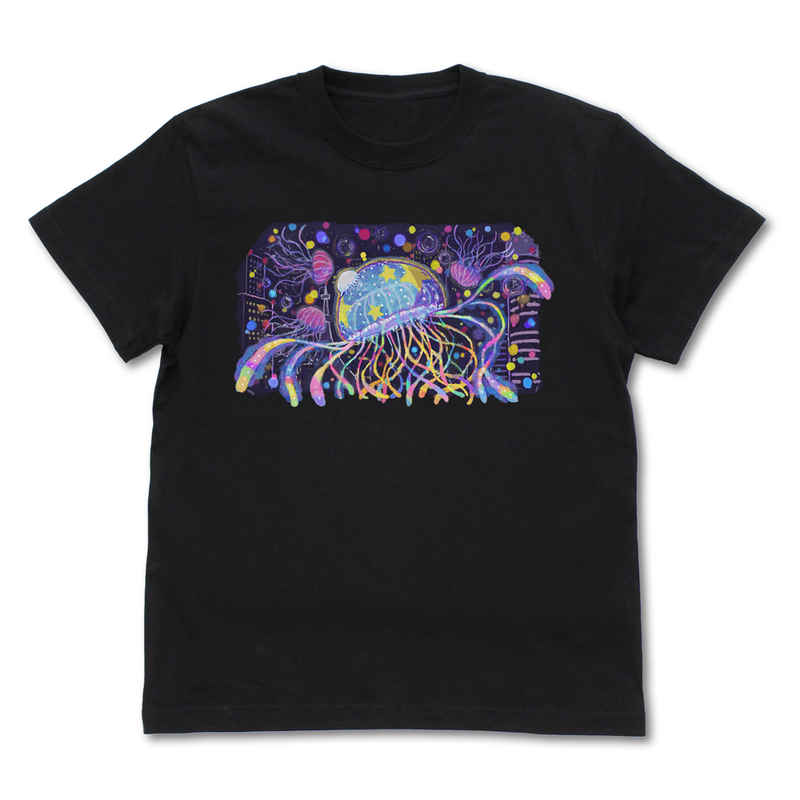 コスパ 夜のクラゲは泳げない まひるの壁画 フルカラーTシャツ/BLACK-M